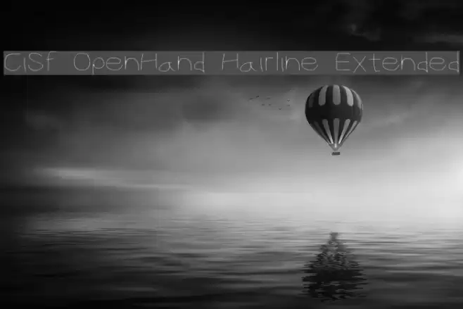 CiSf OpenHand Hairline Extended Font examples