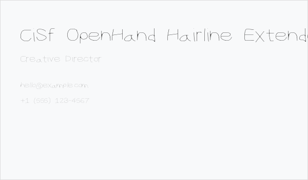 CiSf OpenHand Hairline Extended Business Card
