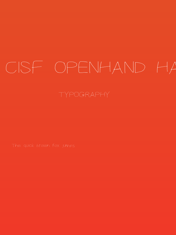 CiSf OpenHand Hairline Extended Poster