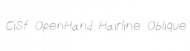 CiSf OpenHand Hairline Oblique  لخطوط تنزيل
