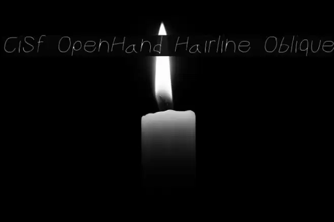 CiSf OpenHand Hairline Oblique Font examples