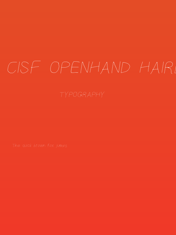 CiSf OpenHand Hairline Oblique Poster