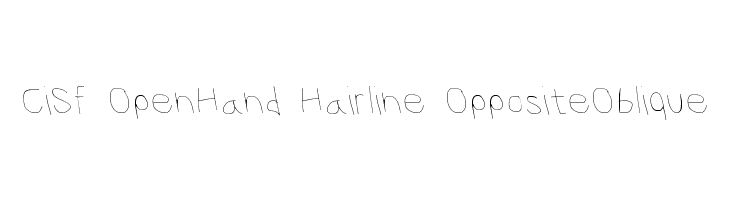CiSf OpenHand Hairline OppositeOblique  नि: शुल्क फ़ॉन्ट्स डाउनलोड