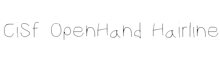 CiSf OpenHand Hairline  Free Fonts Download