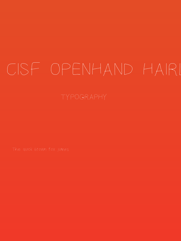 CiSf OpenHand Hairline Poster