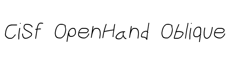 CiSf OpenHand Oblique Font