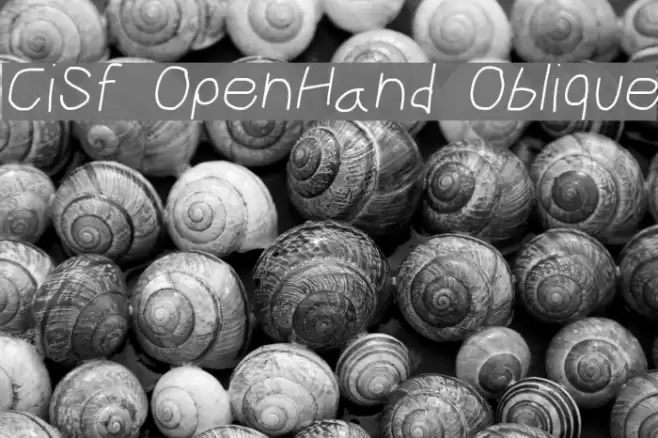 CiSf OpenHand Oblique Font examples
