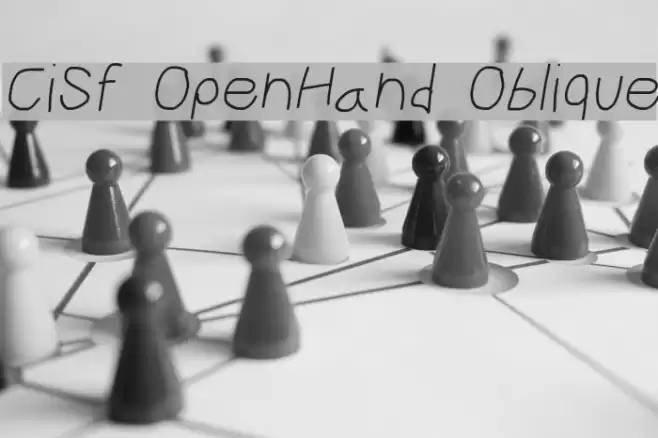 CiSf OpenHand Oblique Font examples
