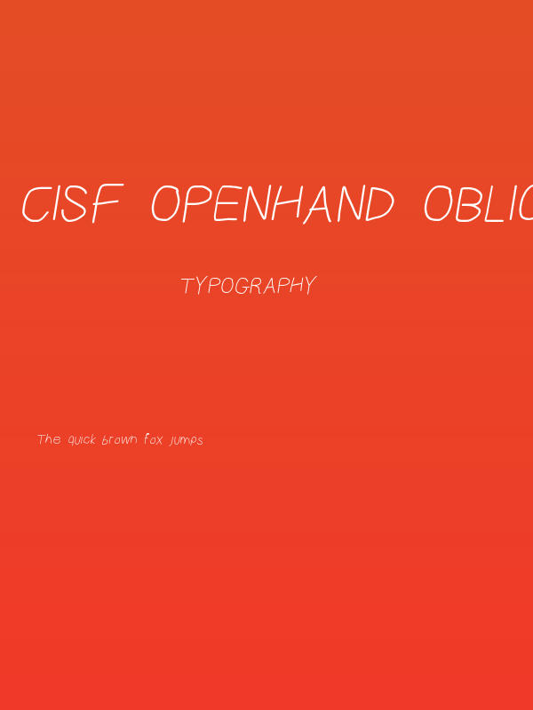 CiSf OpenHand Oblique Poster