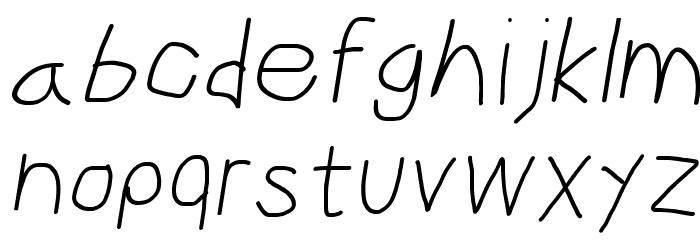 CiSf OpenHand Oblique Font LOWERCASE