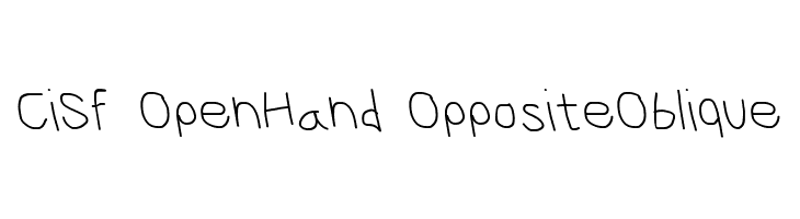 CiSf OpenHand OppositeOblique  Fuentes Gratis Descargar