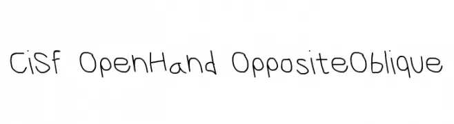CiSf OpenHand OppositeOblique  フリーフォントのダウンロード