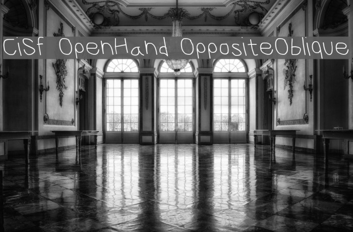 CiSf OpenHand OppositeOblique Font examples