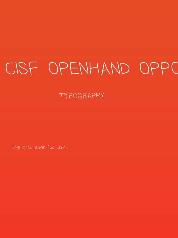 CiSf OpenHand OppositeOblique Poster