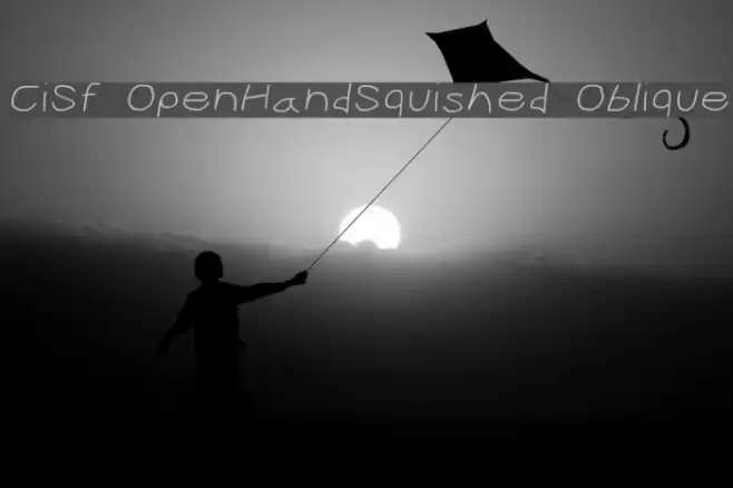 CiSf OpenHandSquished Oblique Font examples