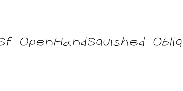 CiSf OpenHandSquished Oblique Logo