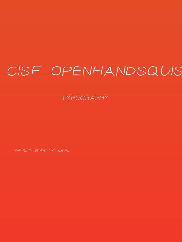 CiSf OpenHandSquished Oblique Poster