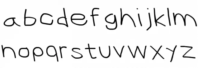 CiSf OpenHandSquished OppositeOblique Schriftart Kleinbuchstaben