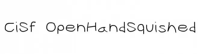 CiSf OpenHandSquished  フリーフォントのダウンロード