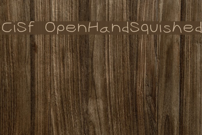 CiSf OpenHandSquished Font examples