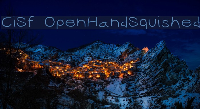 CiSf OpenHandSquished Font examples