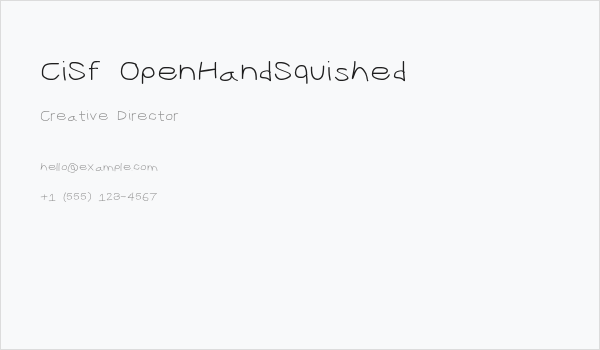 CiSf OpenHandSquished Business Card