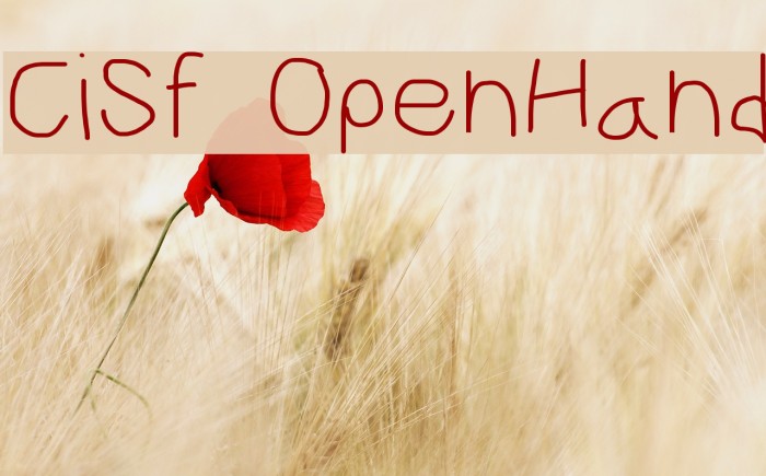 CiSf OpenHand Font examples