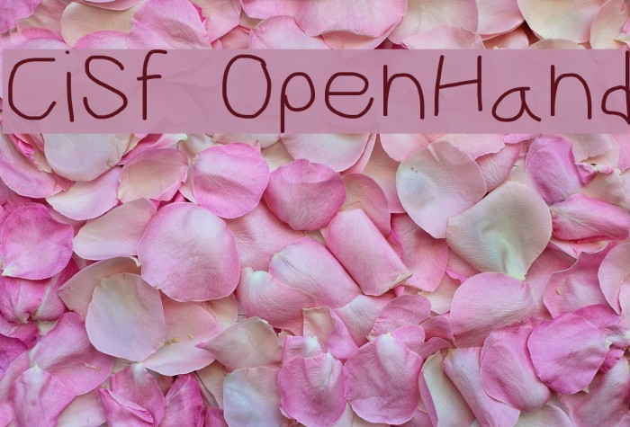 CiSf OpenHand Font examples