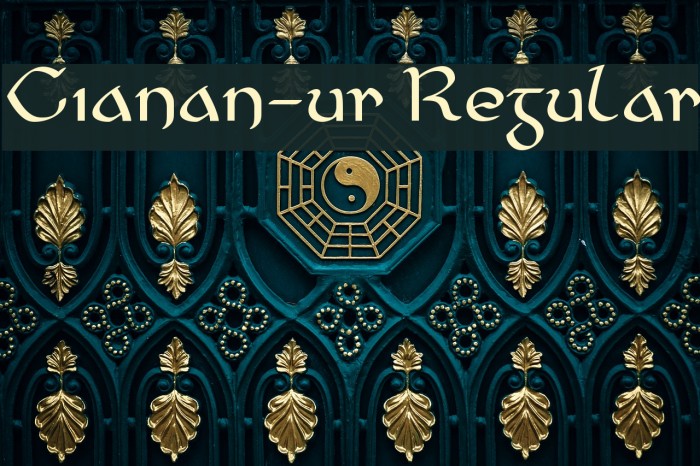 Cianan-ur Regular Font examples