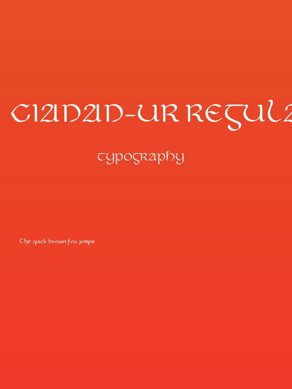 Cianan-ur Regular Poster