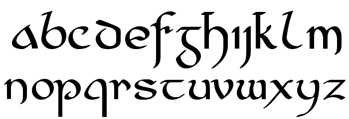Cianan-ur Regular Font LOWERCASE