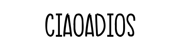Ciao Adios  font caratteri gratis