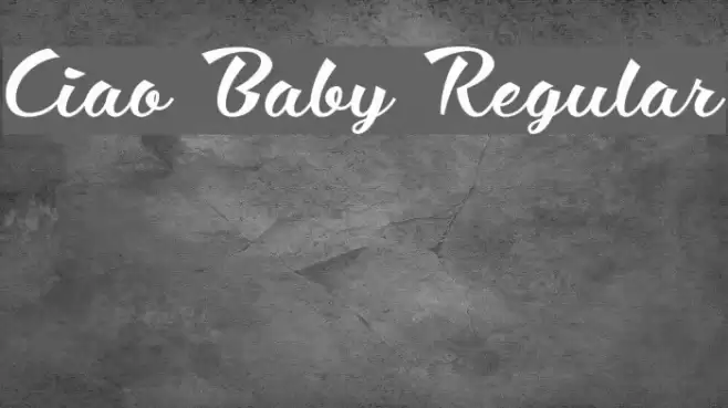 Ciao Baby Regular Font examples