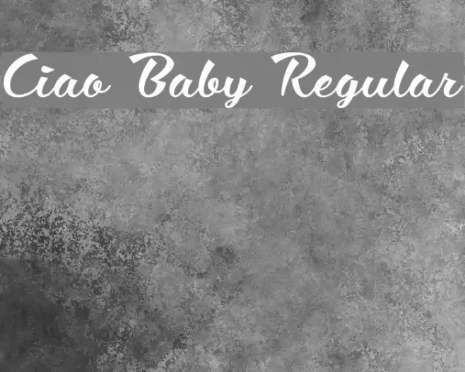 Ciao Baby Regular Font examples