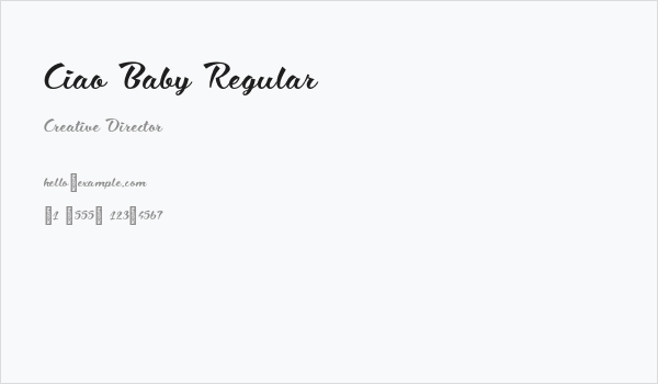 Ciao Baby Regular Business Card