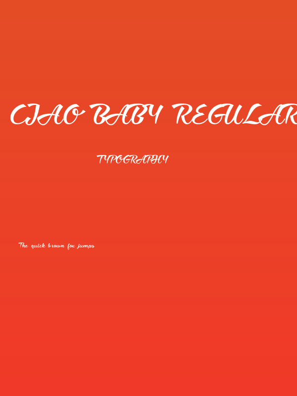 Ciao Baby Regular Poster