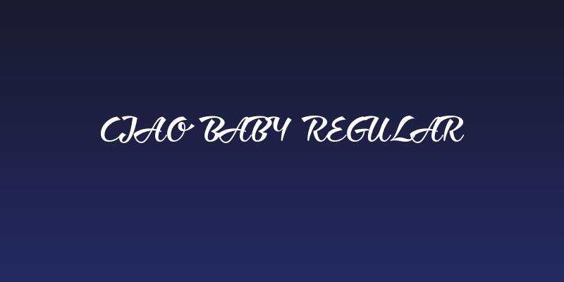 Ciao Baby Regular Social Header
