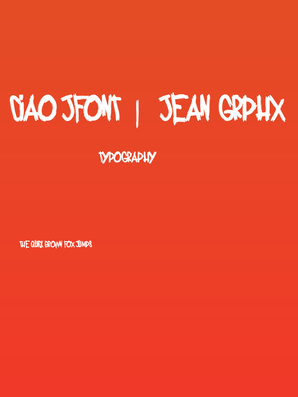 Ciao jFont | Jean Grphx Poster