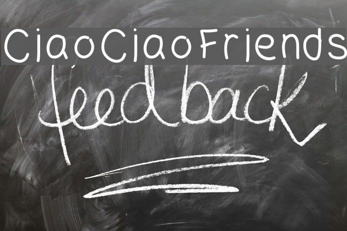 CiaoCiaoFriends Font examples