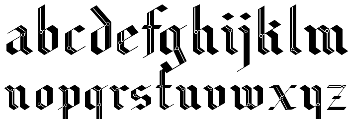 CiberGotica Font LOWERCASE