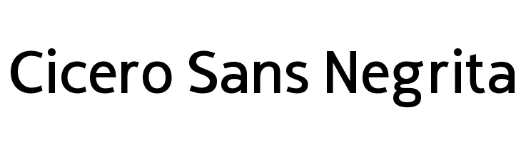 Cicero Sans Negrita फ़ॉन्ट