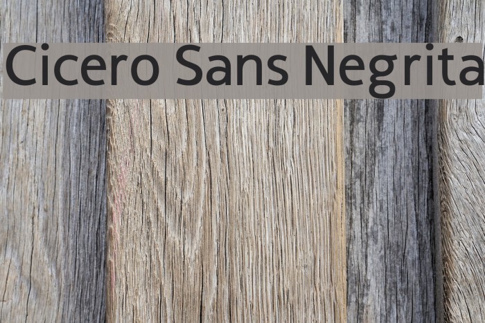 Cicero Sans Negrita Font examples