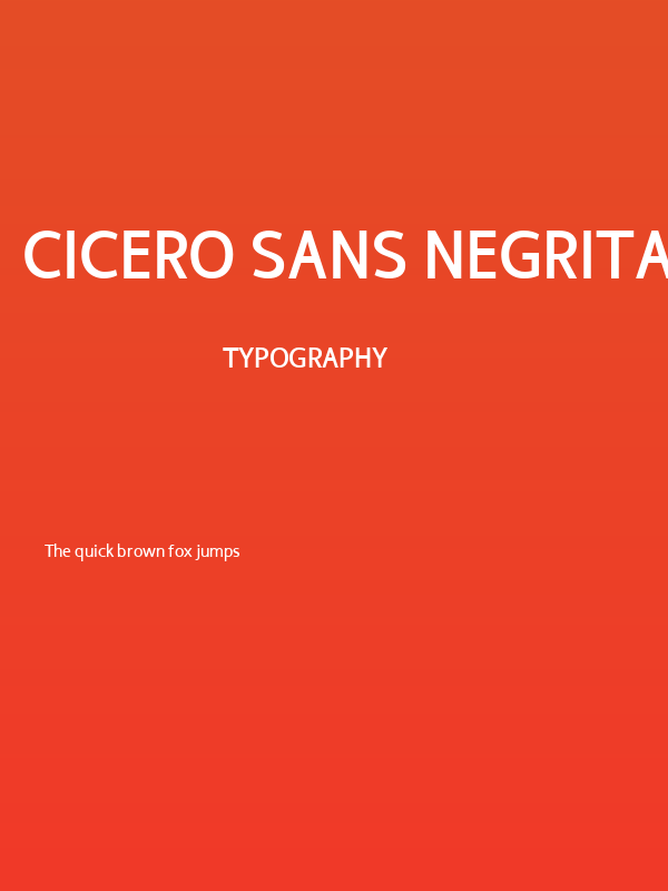 Cicero Sans Negrita Poster