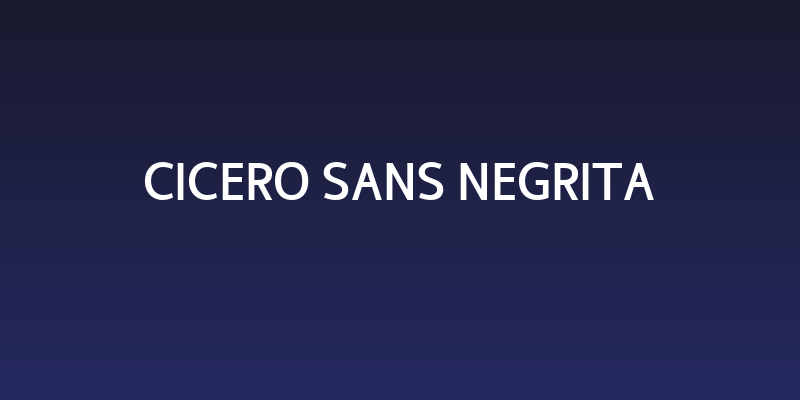 Cicero Sans Negrita Social Header