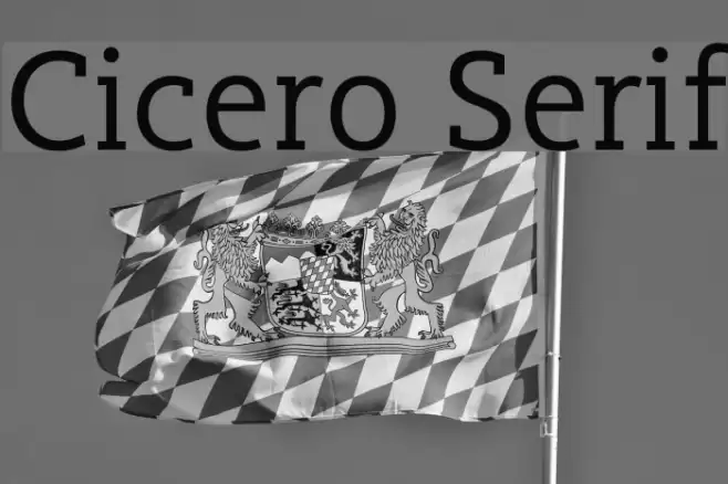Cicero Serif Font examples