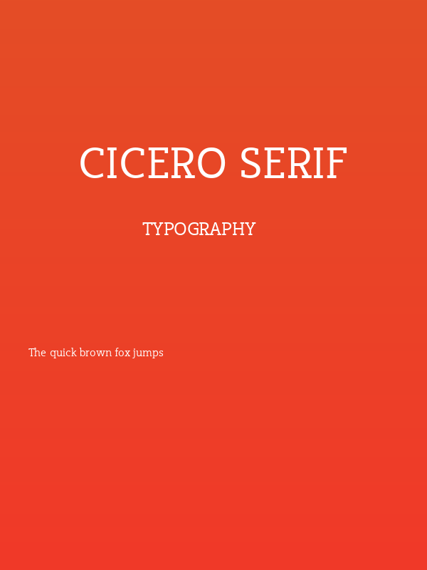 Cicero Serif Poster