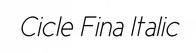 Cicle Fina Italic  Descarca Fonturi Gratis