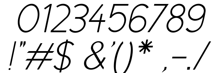 Cicle Fina Italic Font OTHER CHARS