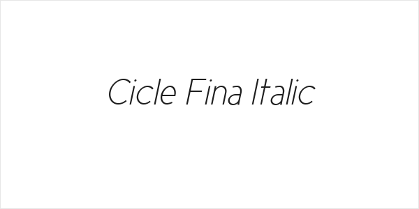 Cicle Fina Italic Logo