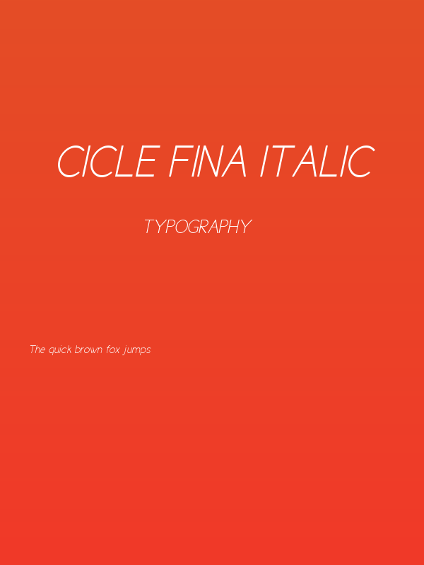Cicle Fina Italic Poster